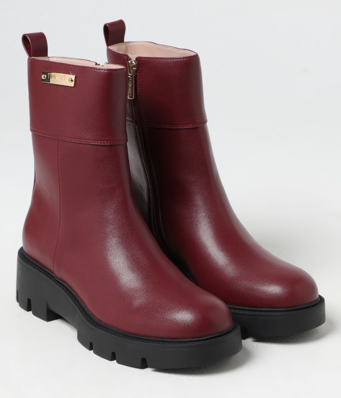 Biker Twinset bordeaux