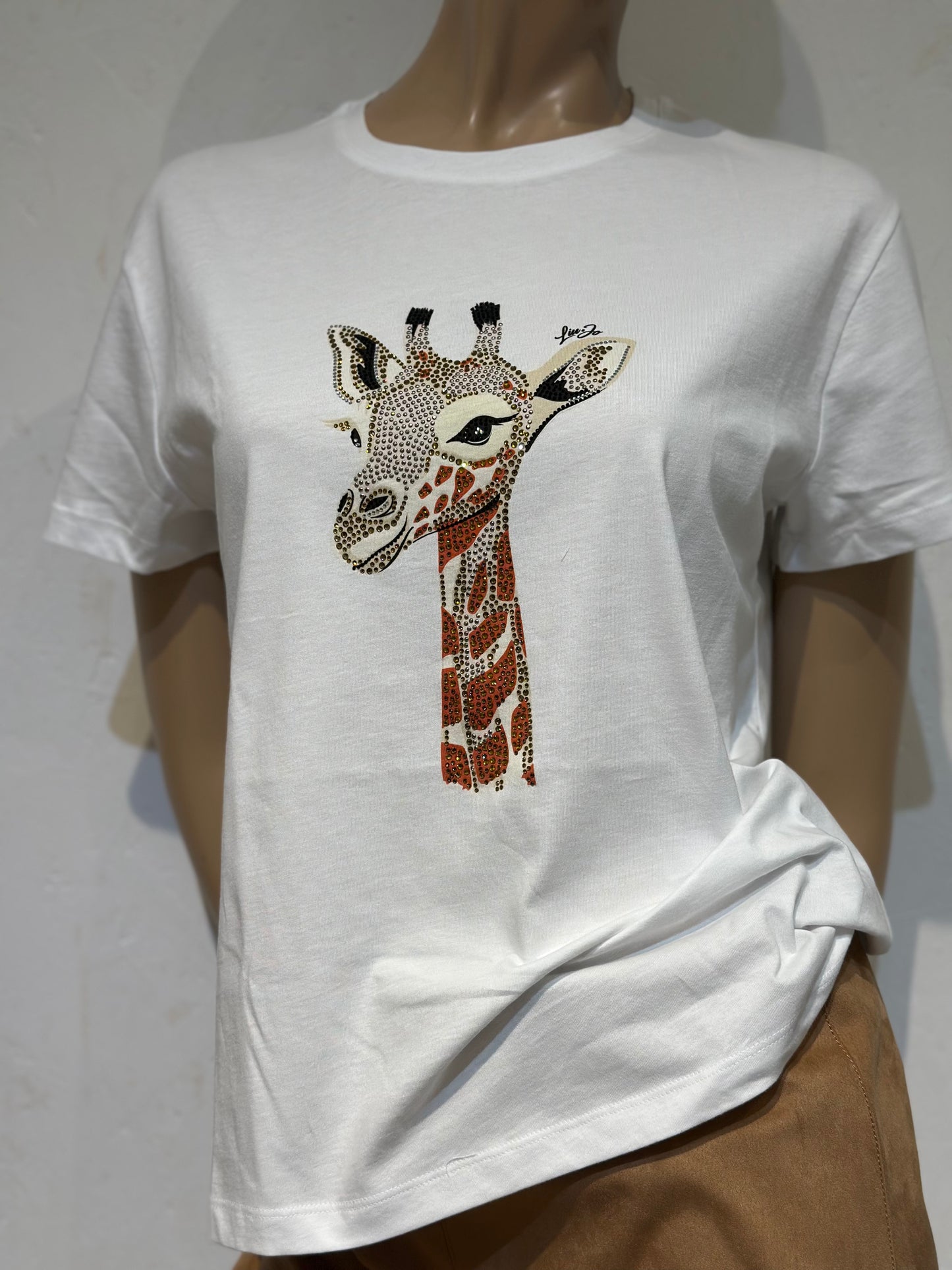 T-shirt manica corta Liu.Jo stampa giraffa