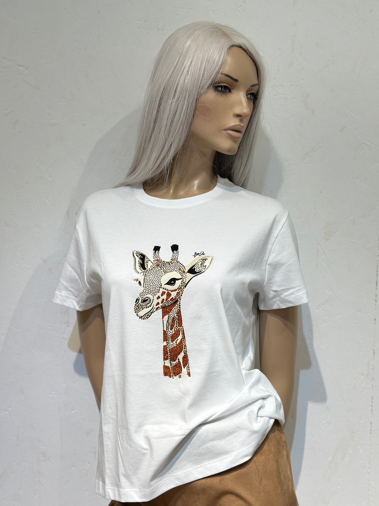 T-shirt manica corta Liu.Jo stampa giraffa