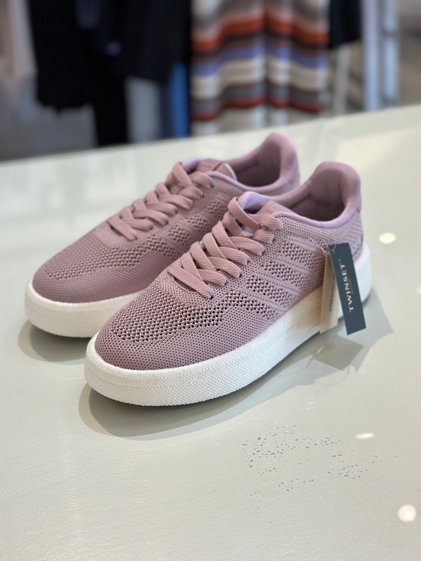 Sneakers rosa Twinset in tessuto