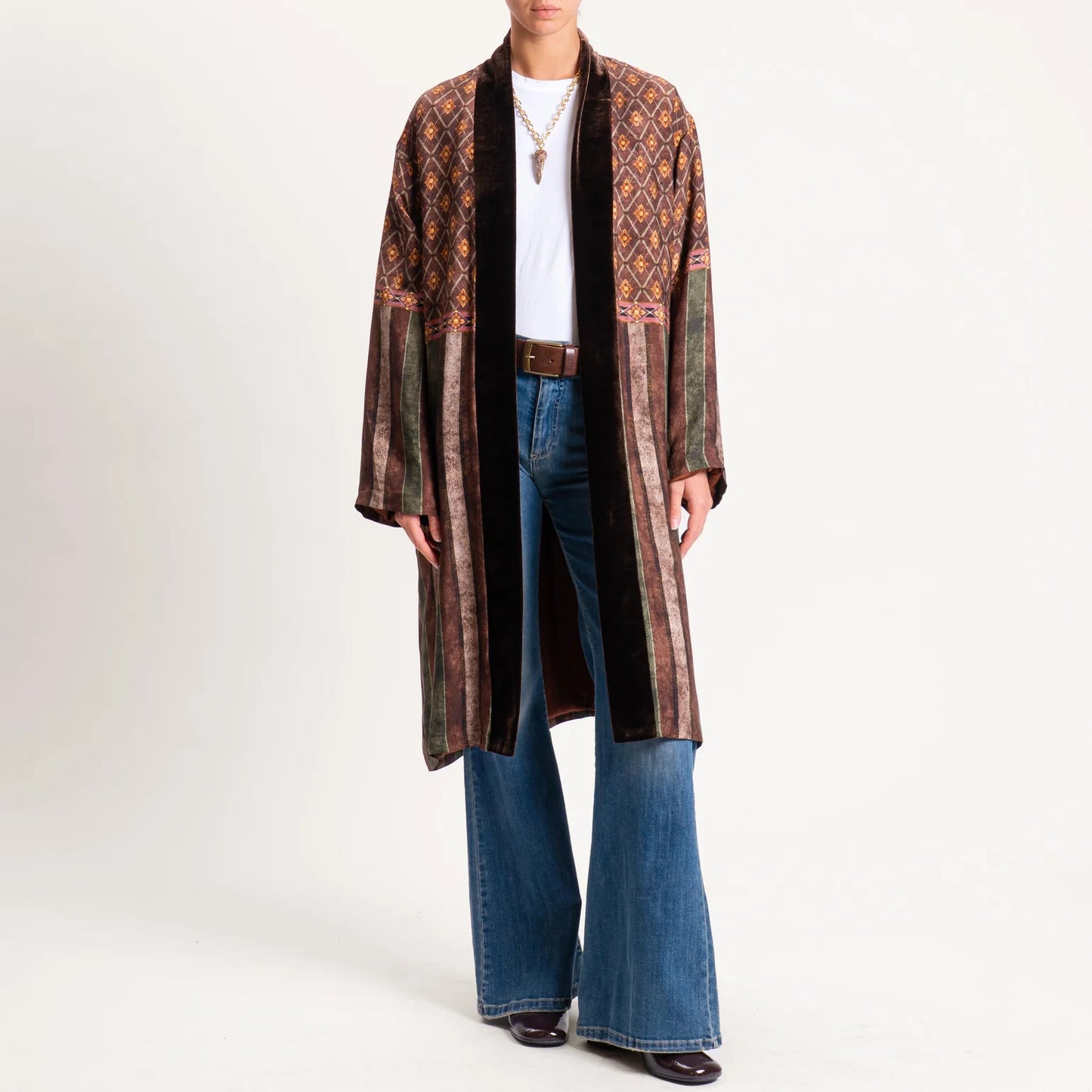 KIMONO lungo MARRONE