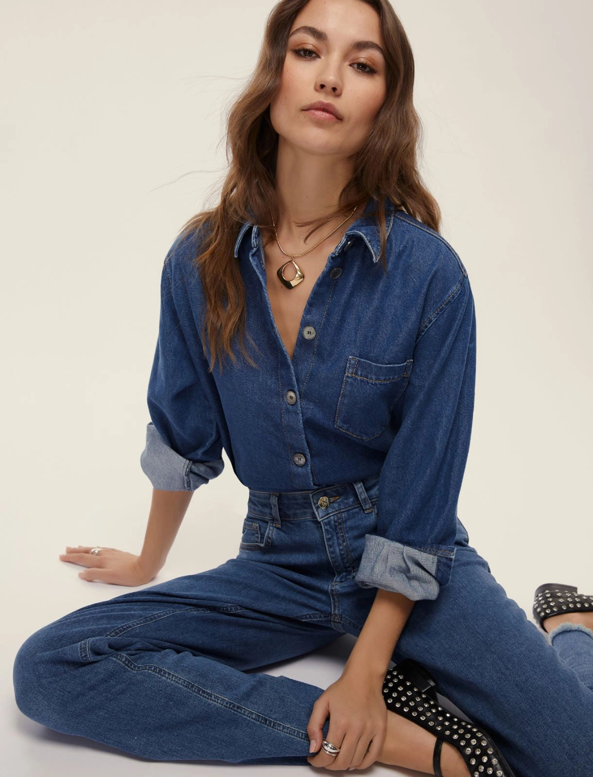 Camicia jeans cropped Emme Marella