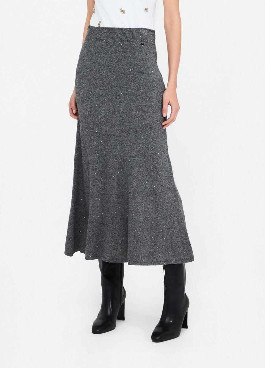 GONNA MIDI IN MAGLIA CON PAILLETTES LIU.JO
