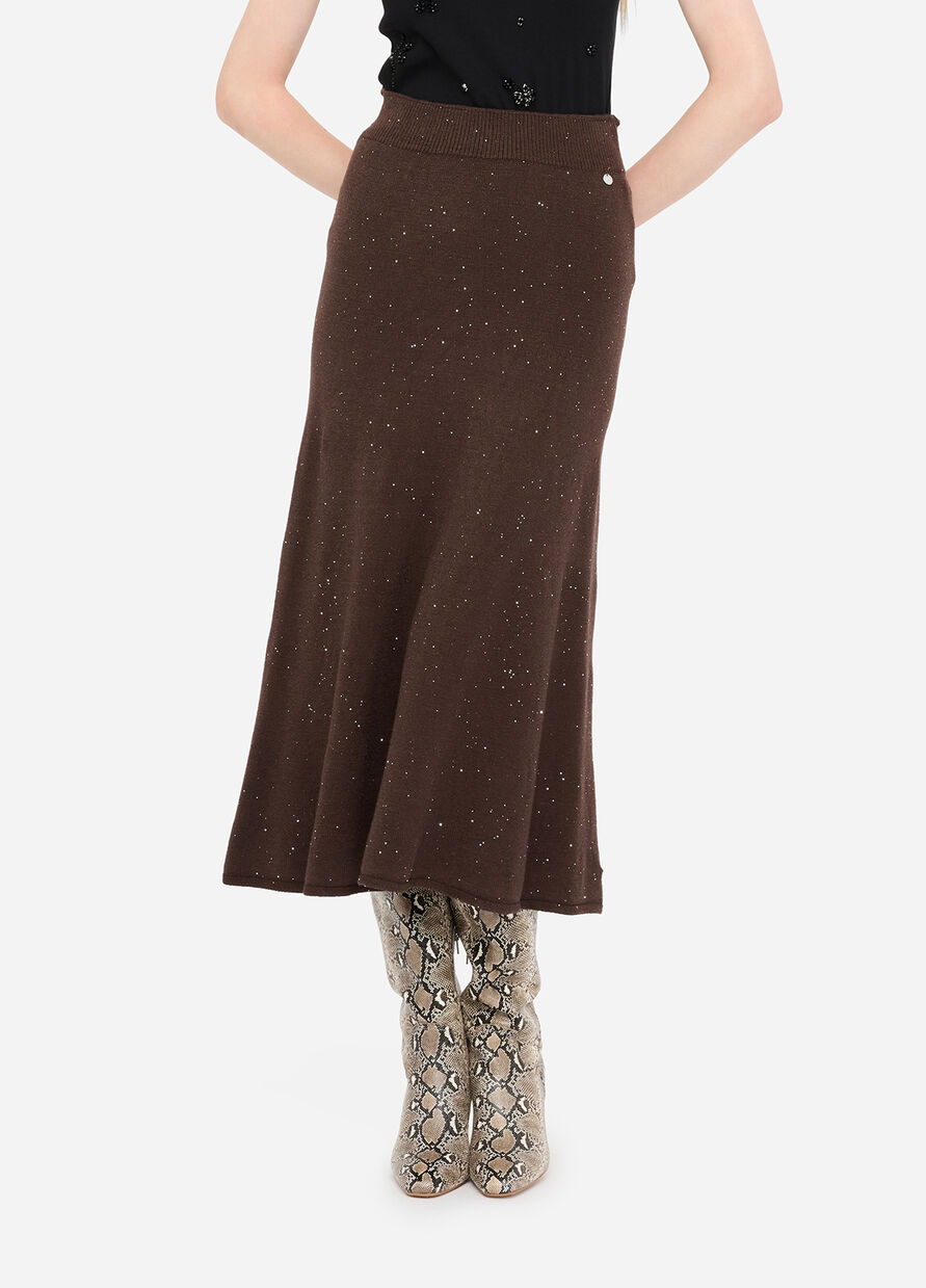GONNA MIDI IN MAGLIA CON PAILLETTES LIU.JO
