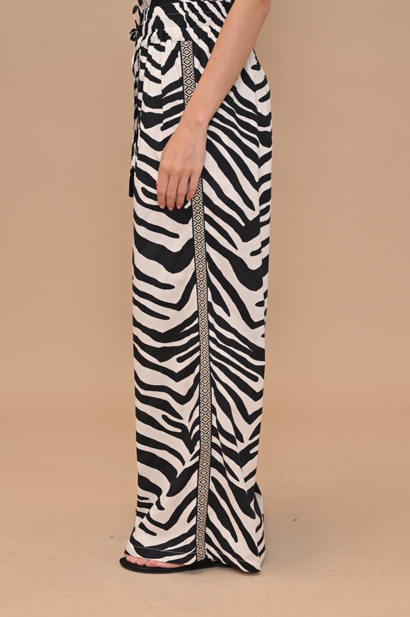 Pantalone zebrato Kaos a palazzo