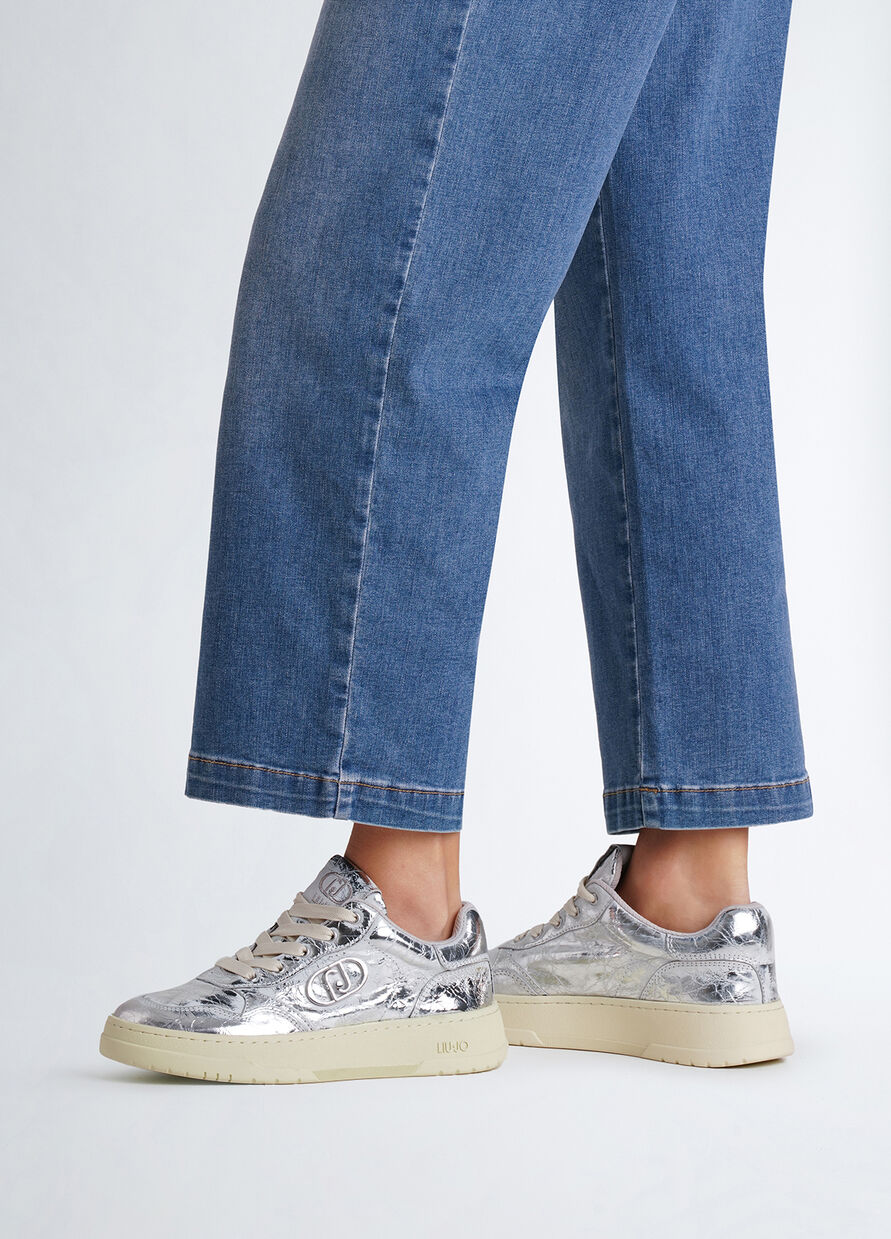 Sneakers argento effetto used Liu.Jo