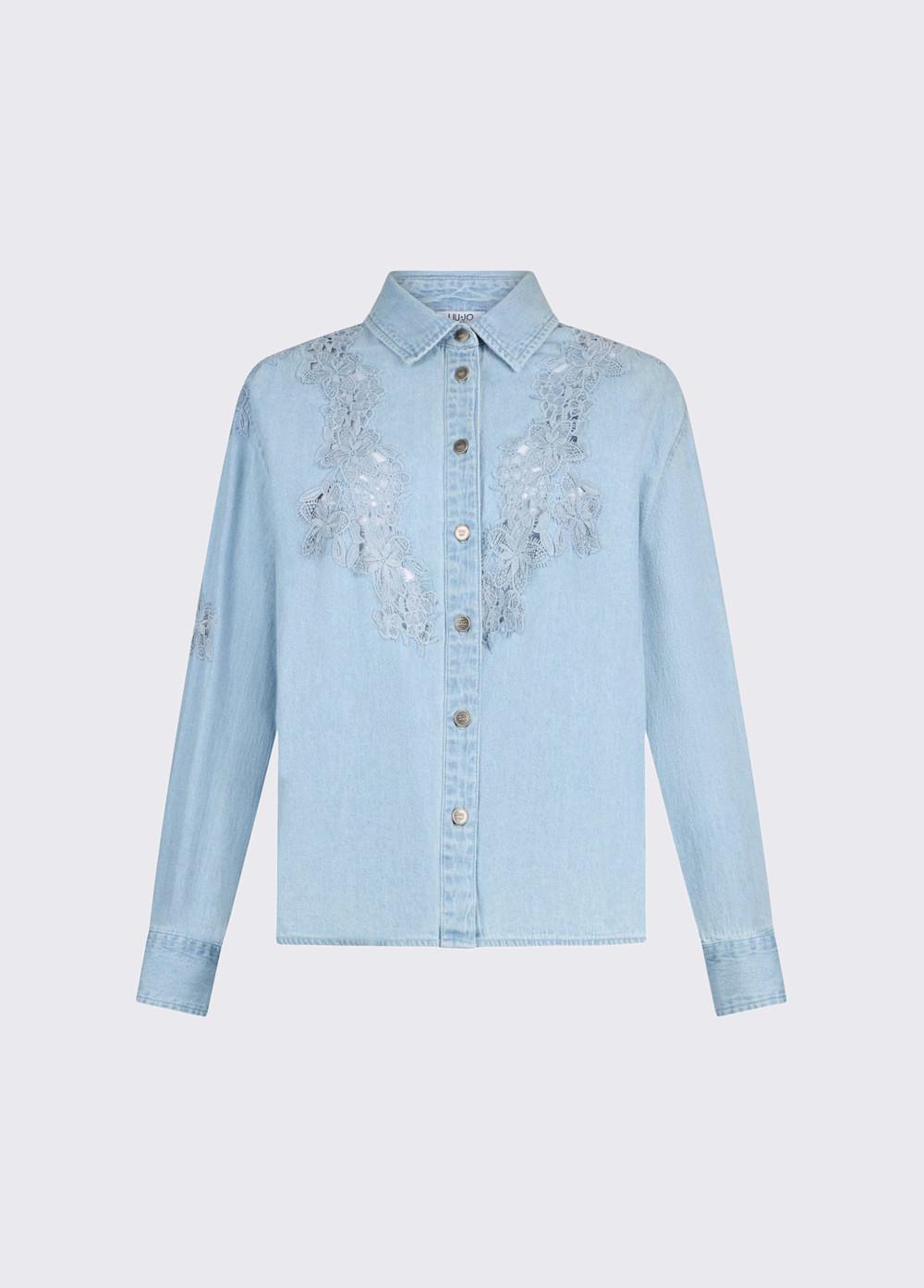 Camicia in denim con pizzo LIU JO