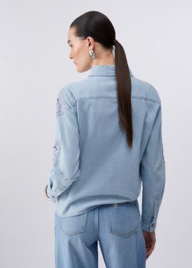 Camicia in denim con pizzo LIU JO