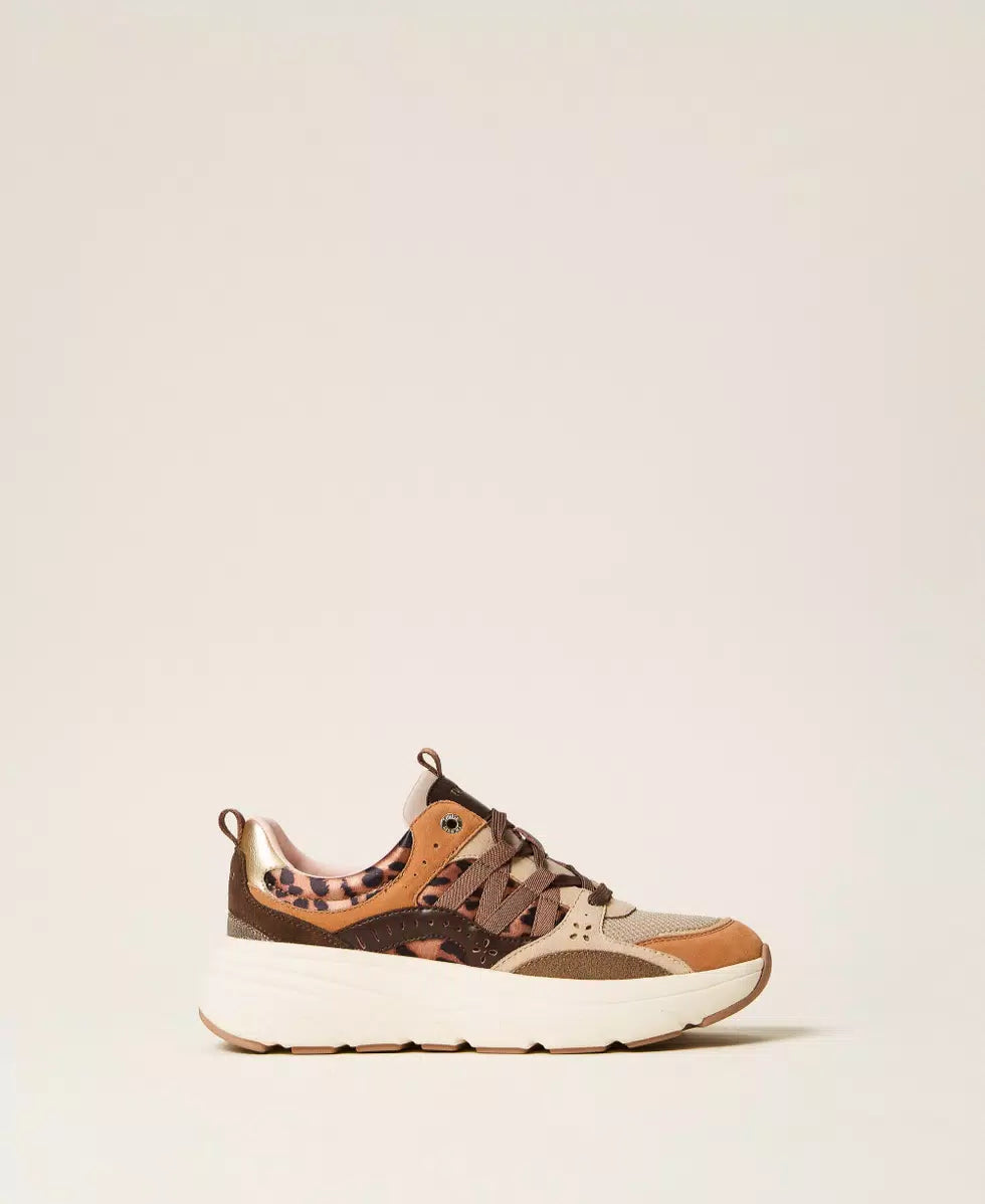 Sneakers running in pelle TWINSET
