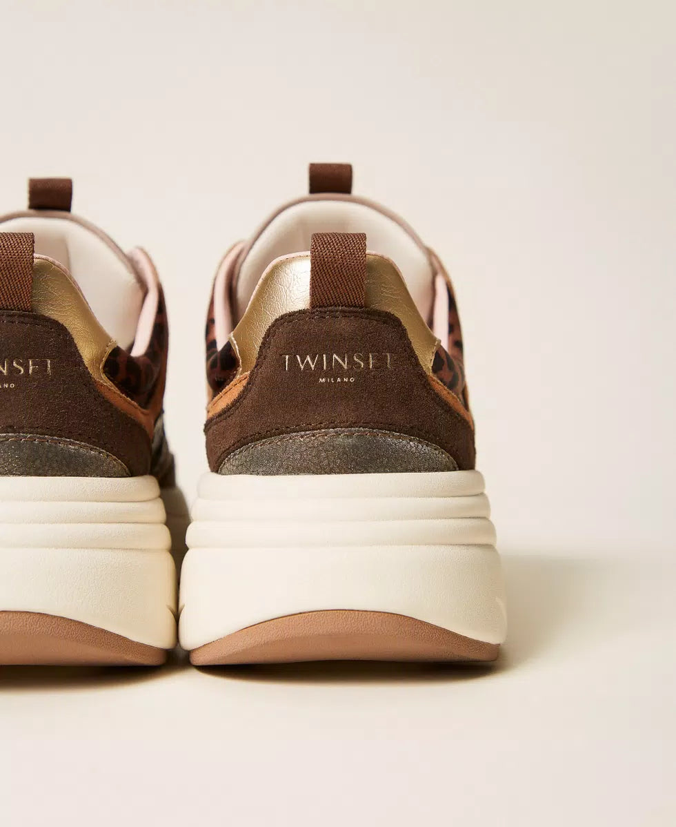 Sneakers running in pelle TWINSET