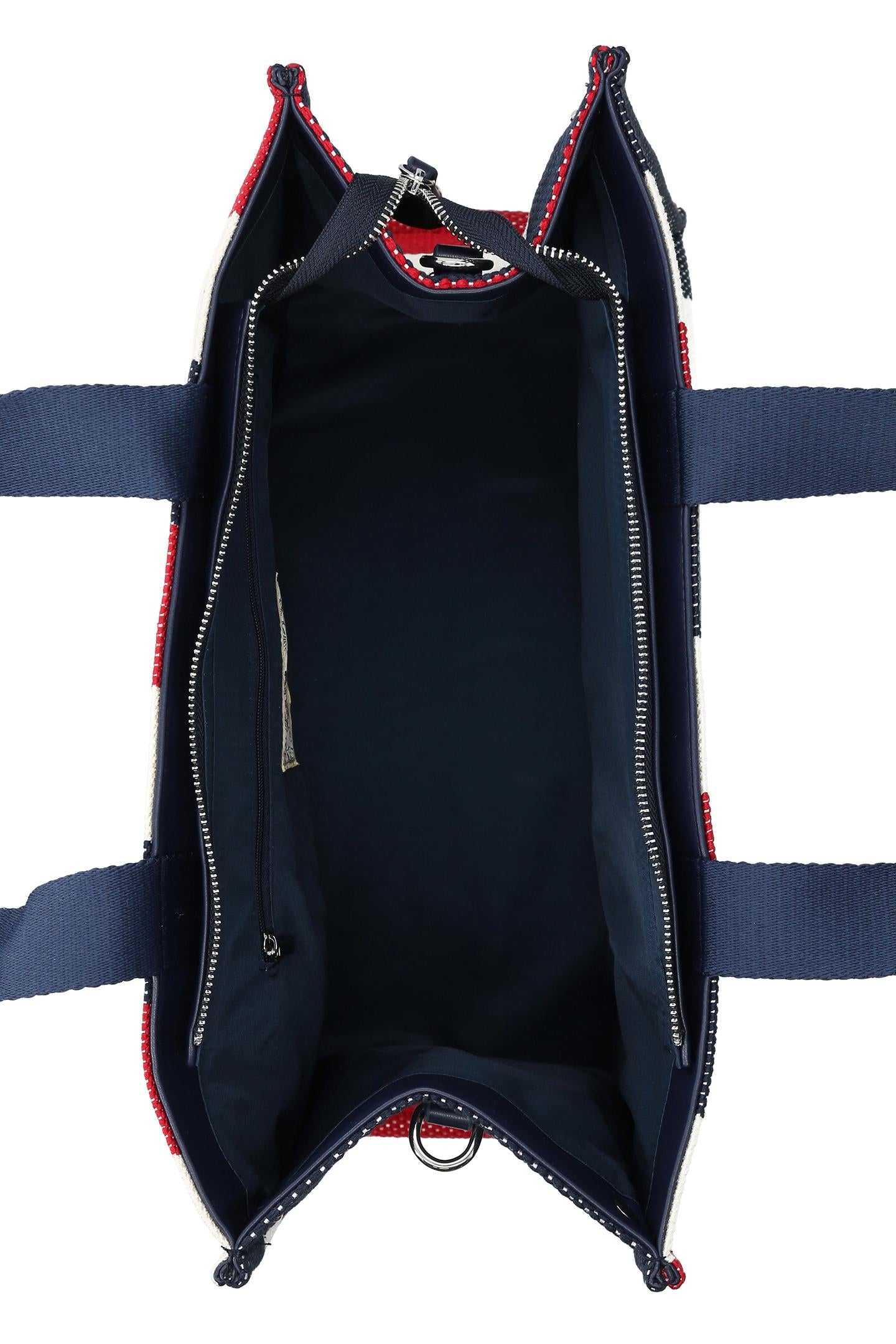 Borsa tote a righe in canvas LIU JO