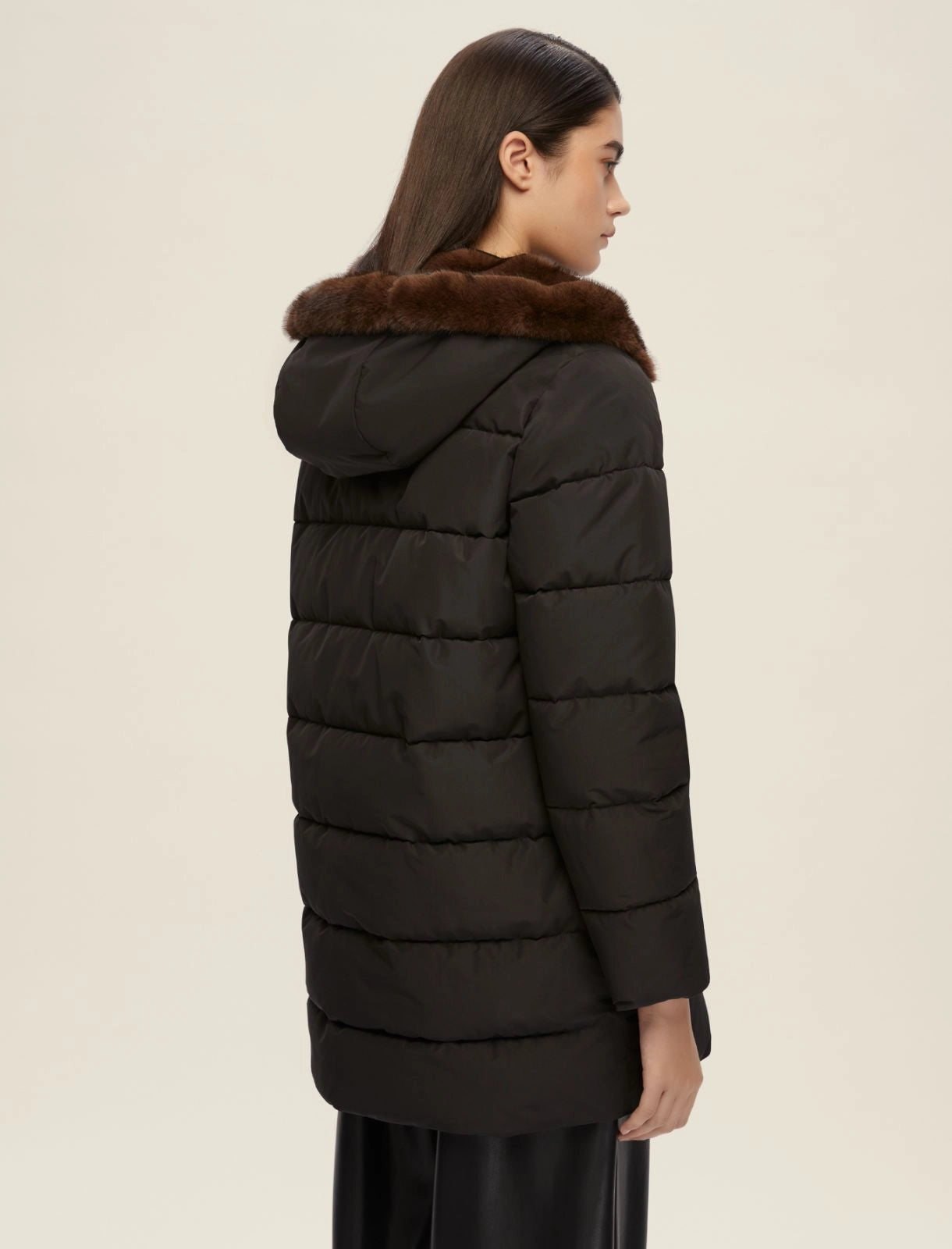 PIUMINO IN TAFFETA' CON ECOPELLICCIA EMME MARELLA