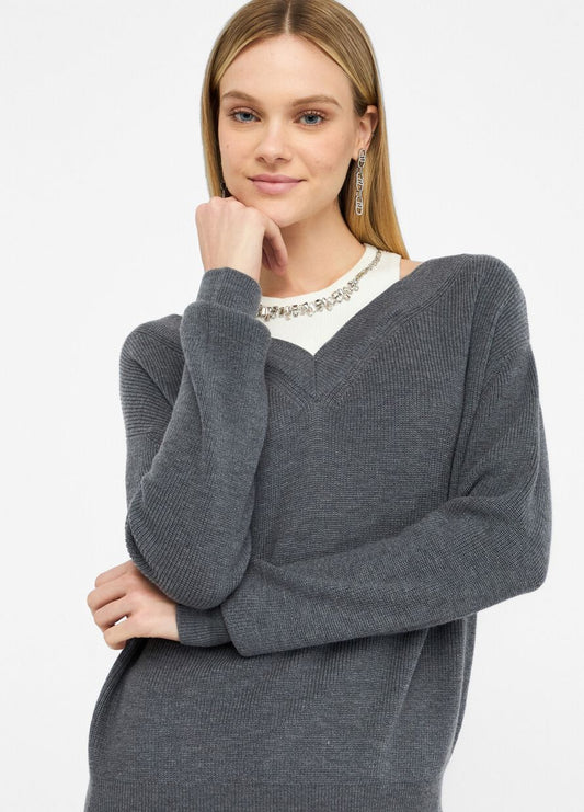 Maglione con ricamo gioiello Liu.Jo