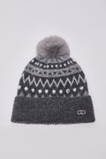 Berretto jacquard con borchie LIU JO