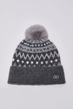 Berretto jacquard con borchie LIU JO