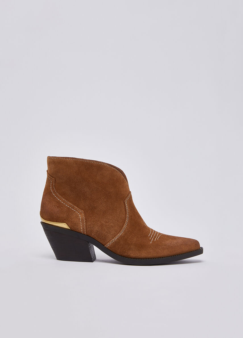 Stivaletti texani in suede bassi