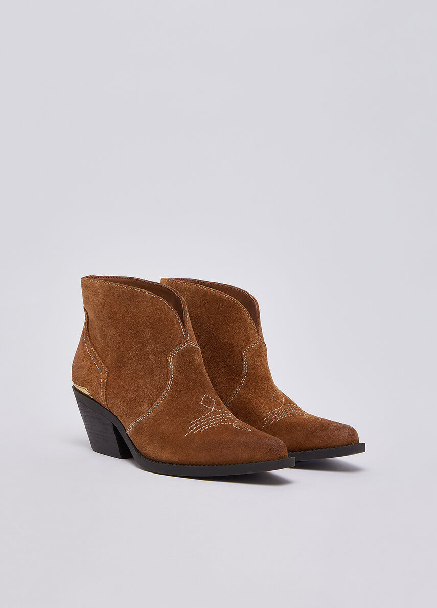 Stivaletti texani in suede bassi