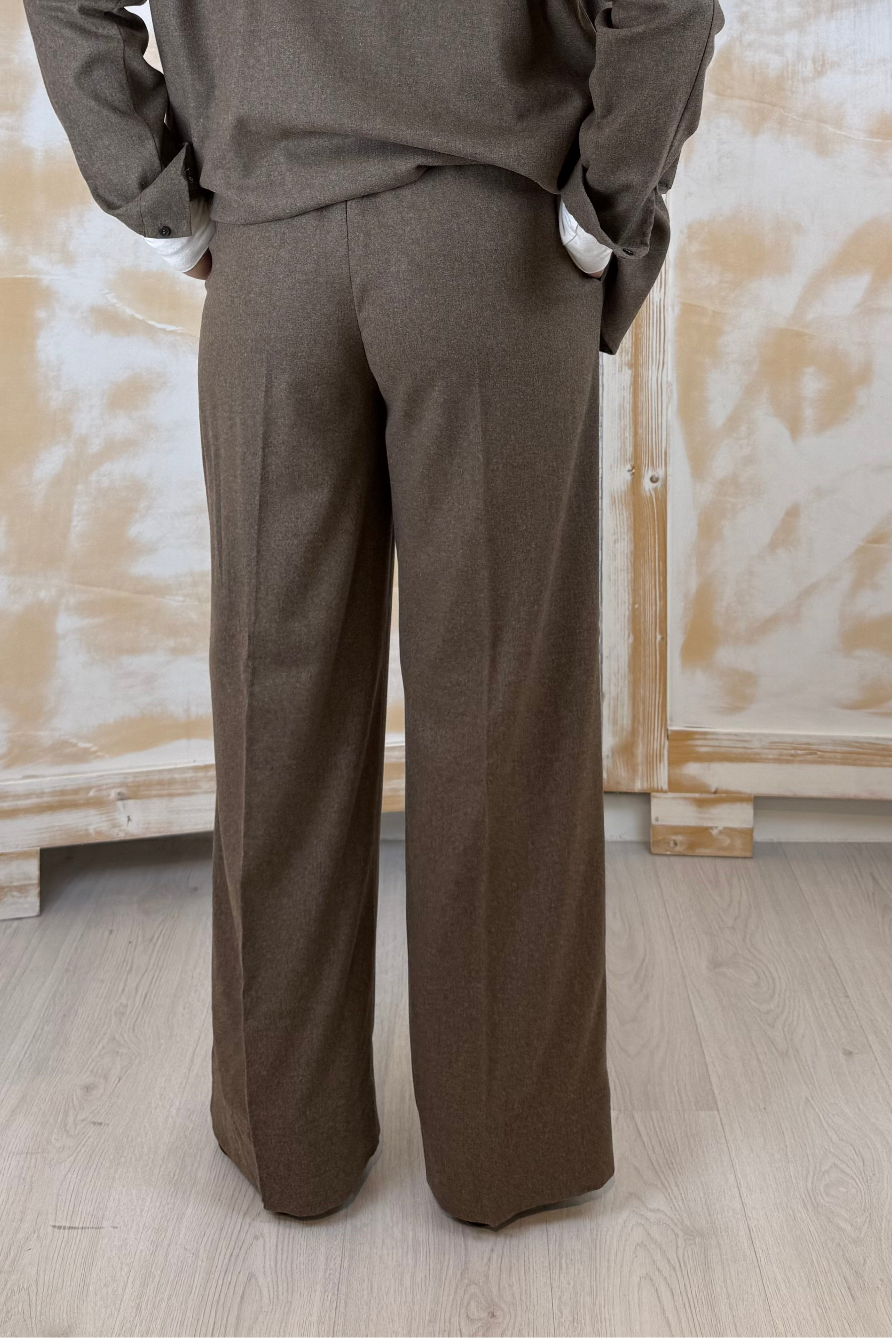 Pantalone in flanella stretch EMME