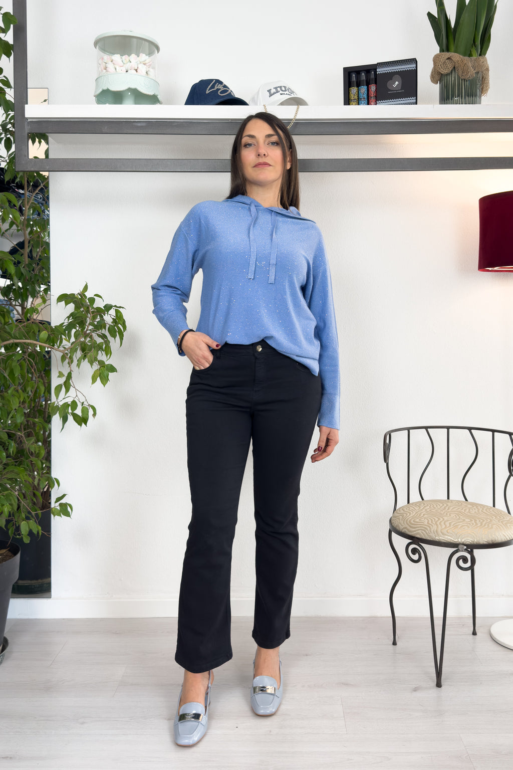 Pantalone in gabardina stretch EMME