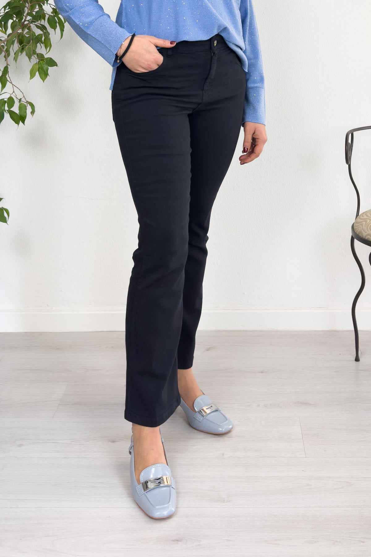 Pantalone in gabardina stretch EMME