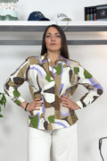 Blusa in popeline di cotone stampato EMME