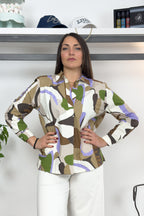 Blusa in popeline di cotone stampato EMME