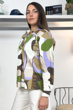 Blusa in popeline di cotone stampato EMME