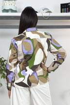 Blusa in popeline di cotone stampato EMME