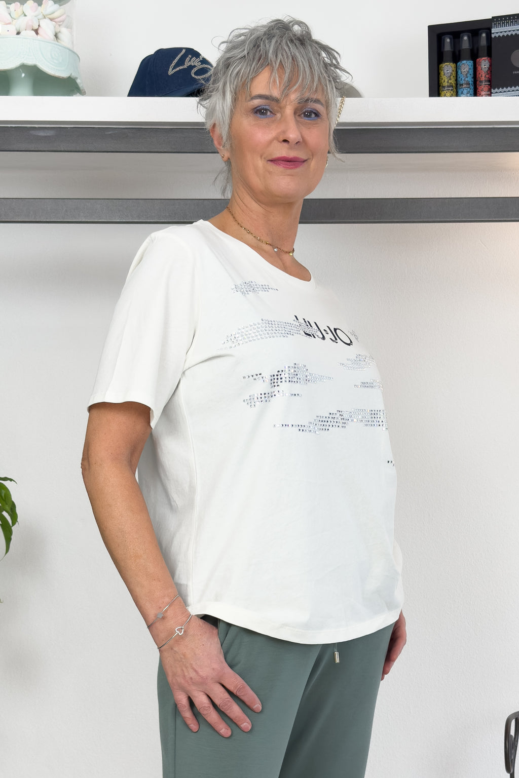 T-shirt con applicazioni LIU JO