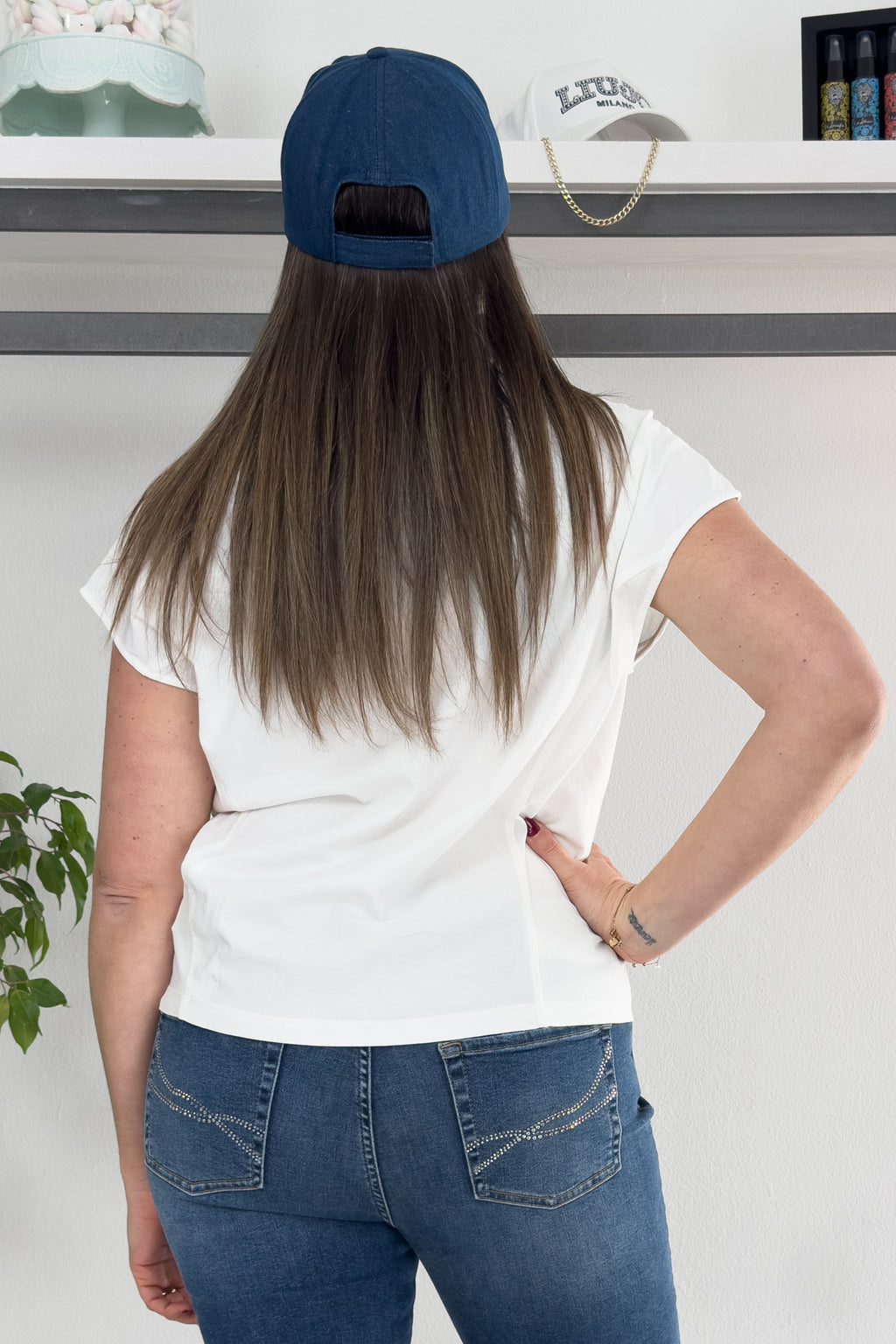 T-shirt in jersey con strass LIU JO