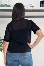 T-shirt in jersey e mesh LIU JO