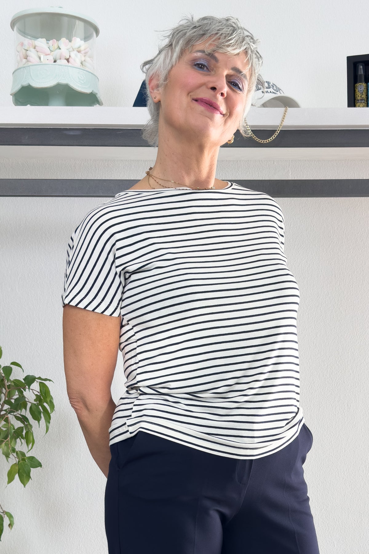 T-shirt in jersey interlock EMME