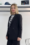 Blazer in doppio di cotone stretch EMME