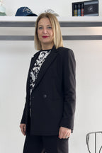 Blazer in doppio di cotone stretch EMME