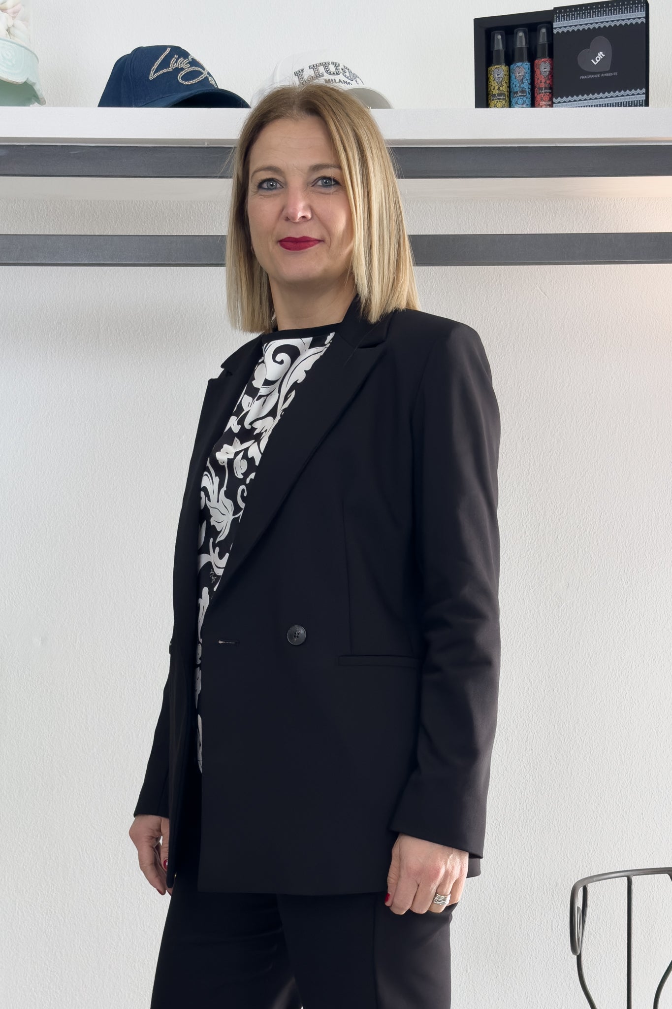 Blazer in doppio di cotone stretch EMME