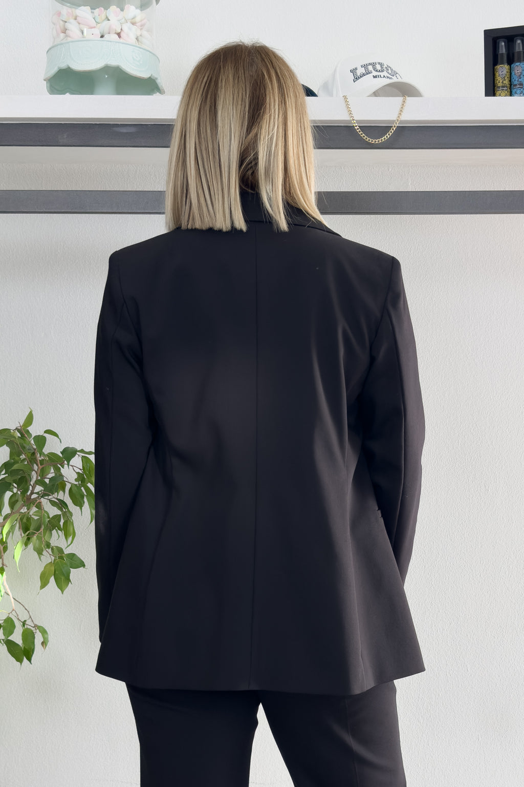Blazer in doppio di cotone stretch EMME