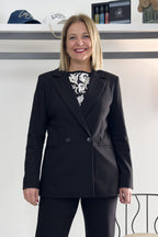 Blazer in doppio di cotone stretch EMME