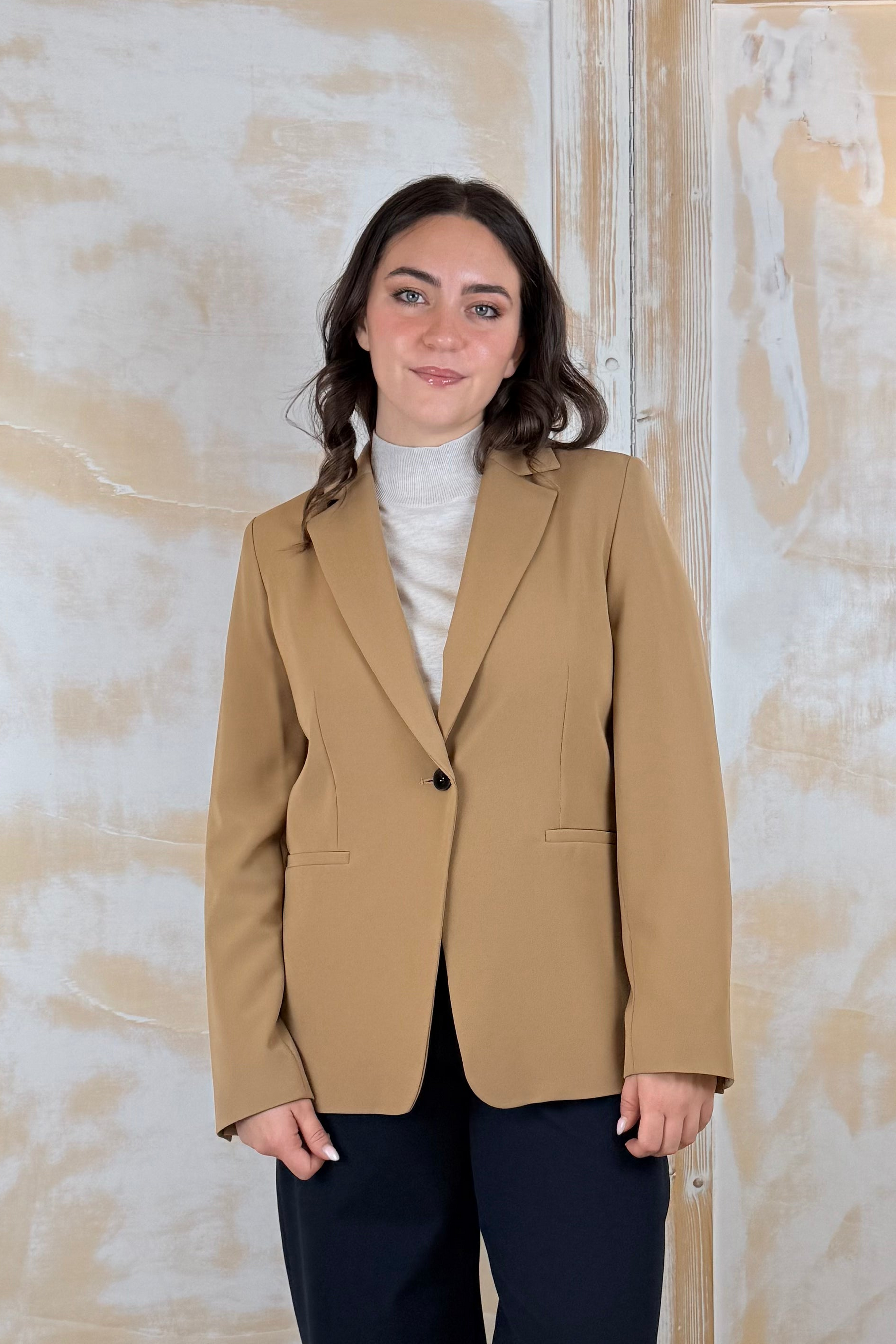 Giacca monopetto in twill tecnico EMME
