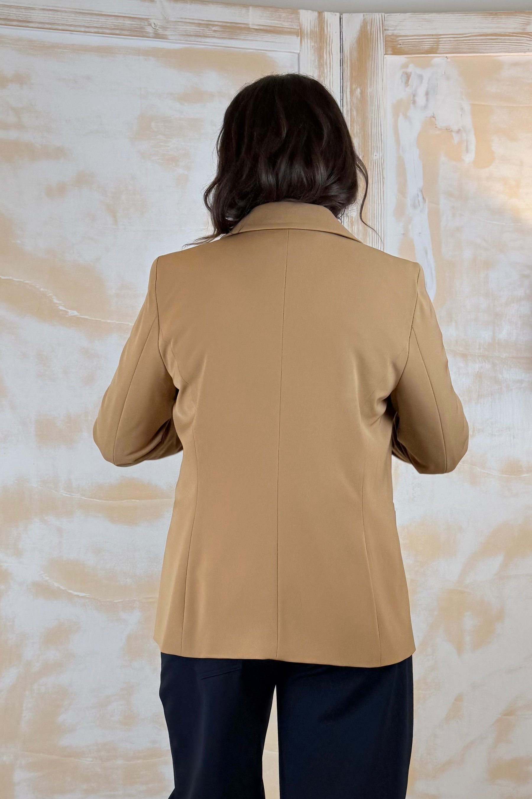 Giacca monopetto in twill tecnico EMME