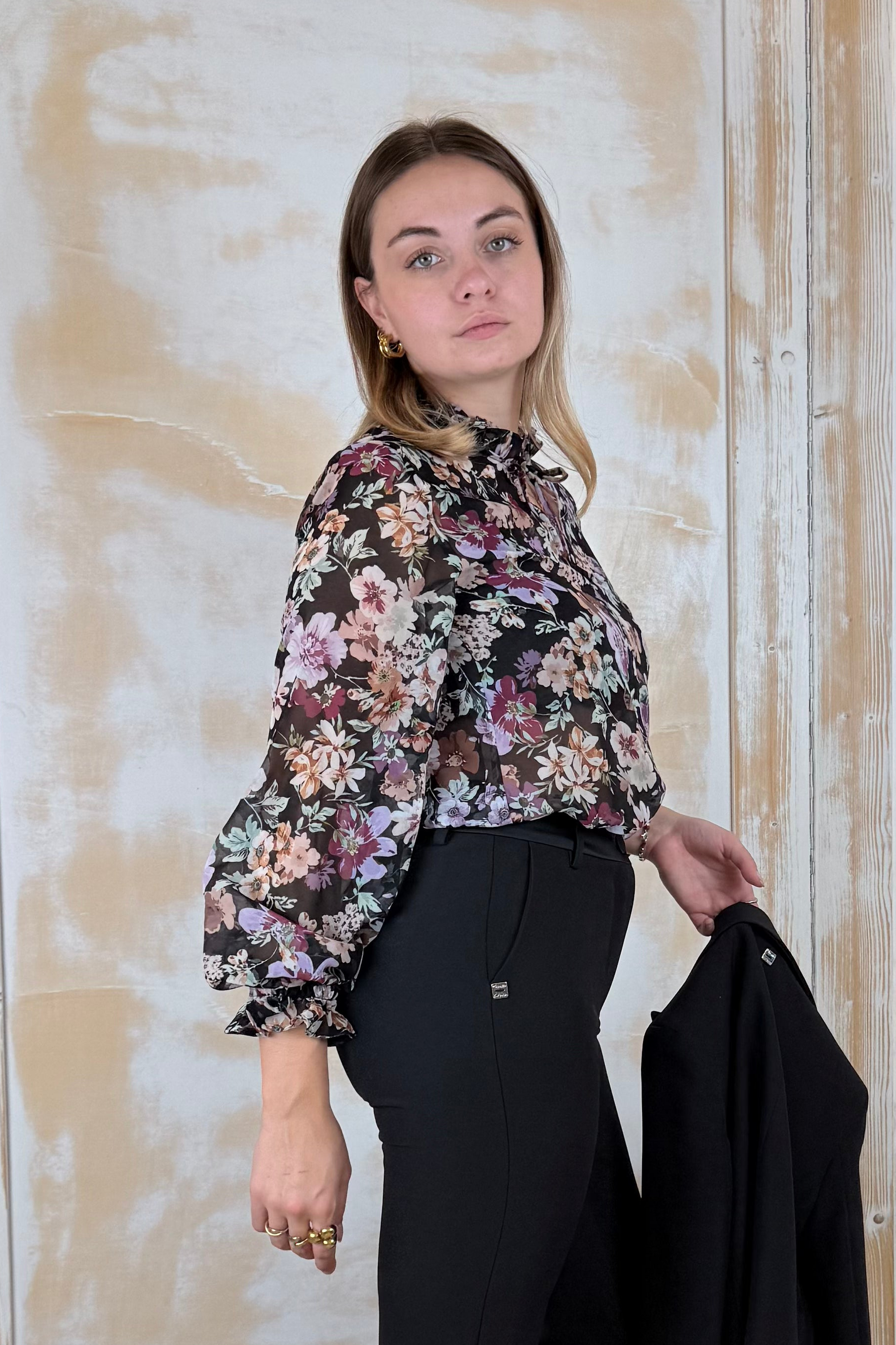 Camicia coreana stampa floreale EMME