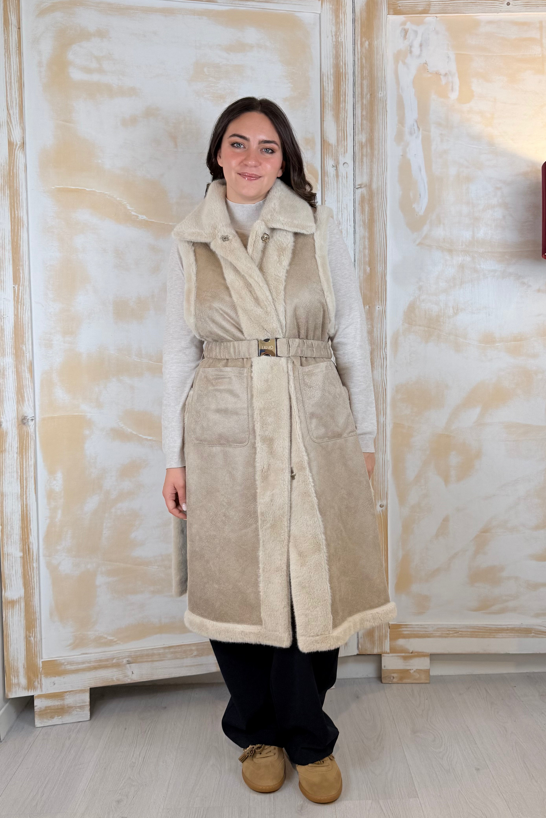 Gilet double-face in eco-montone LIU JO