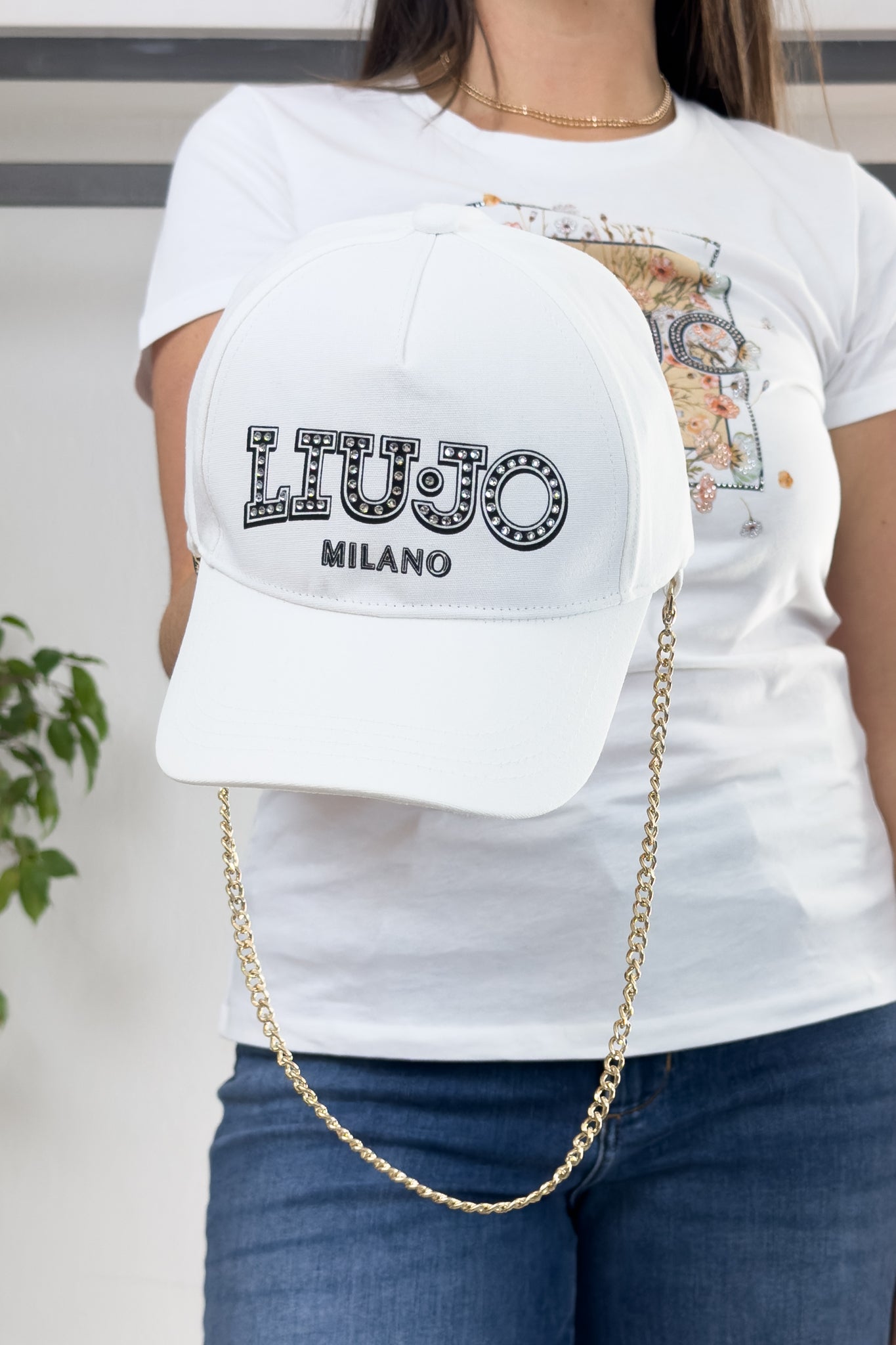 Cappello baseball con logo e catane LIU JO