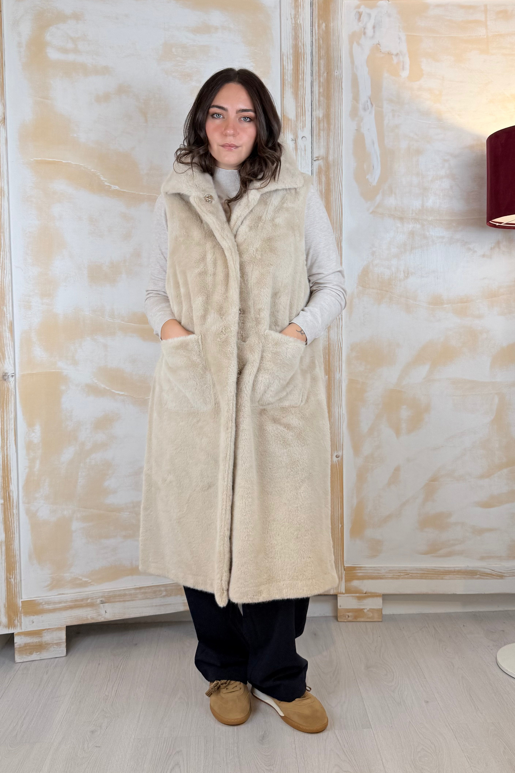 Gilet double-face in eco-montone LIU JO