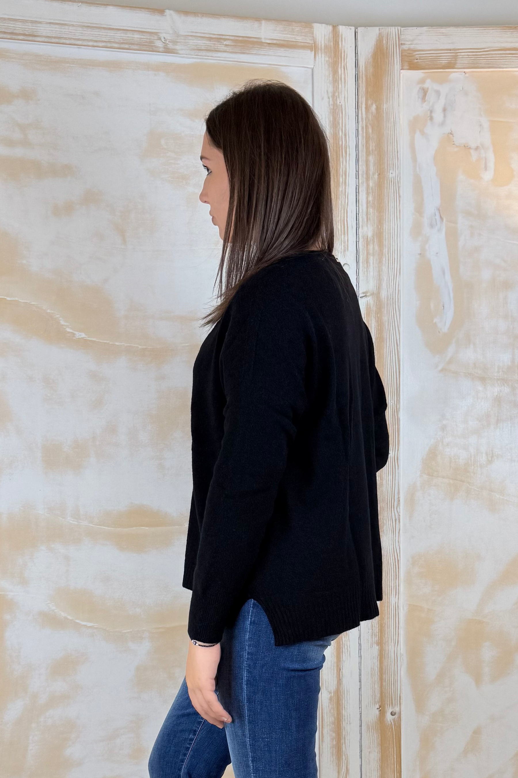Cardigan in maglia con spacchi laterali MANILA GRACE
