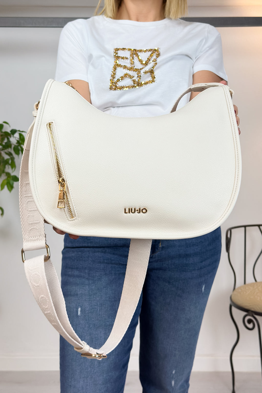 Borsa Hobo media con tracolla LIU JO