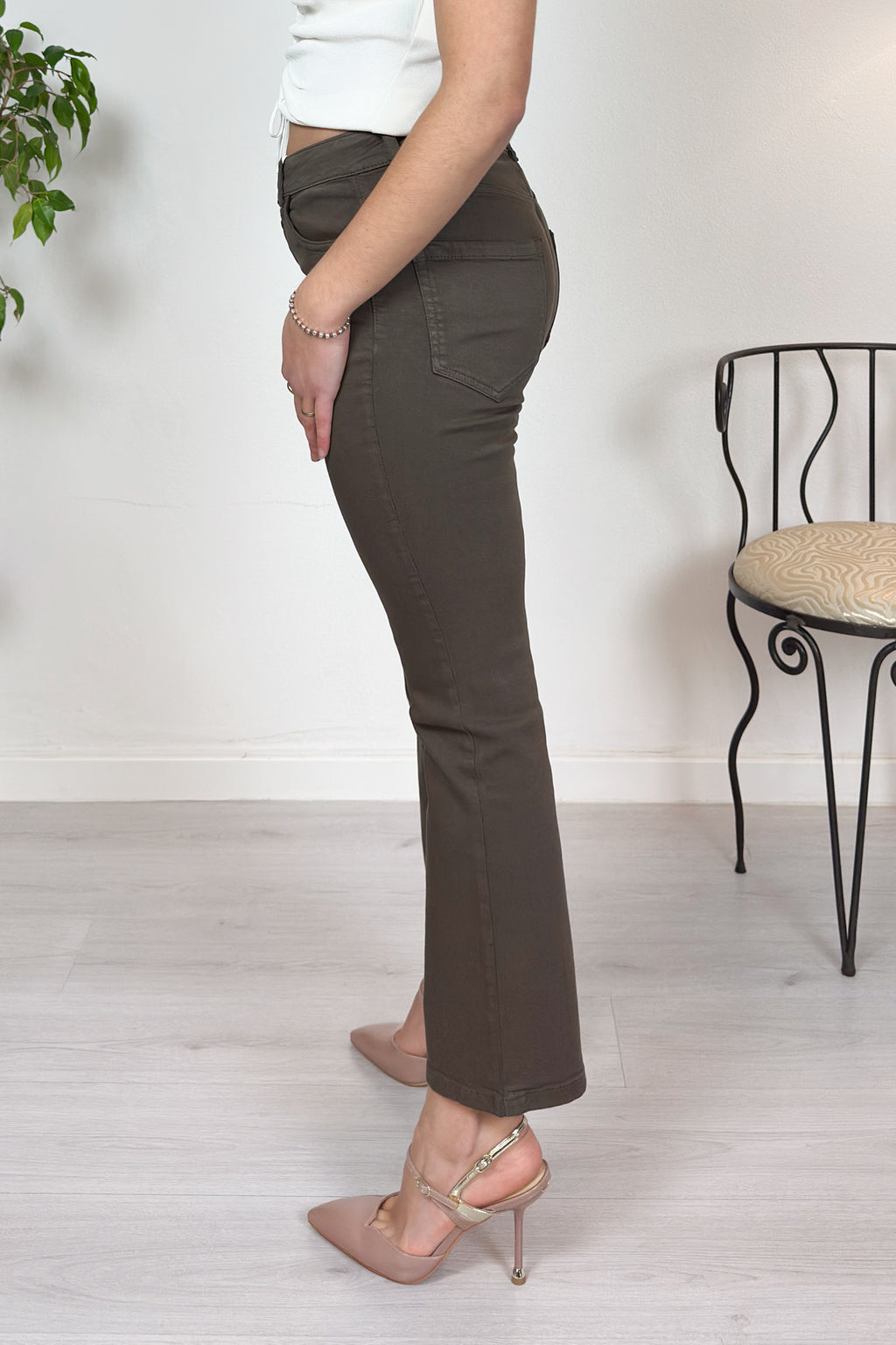 Pantalone in gabardina stretch EMME