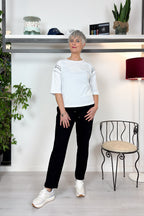 T-shirt con applicazioni sulle spalle LIU JO