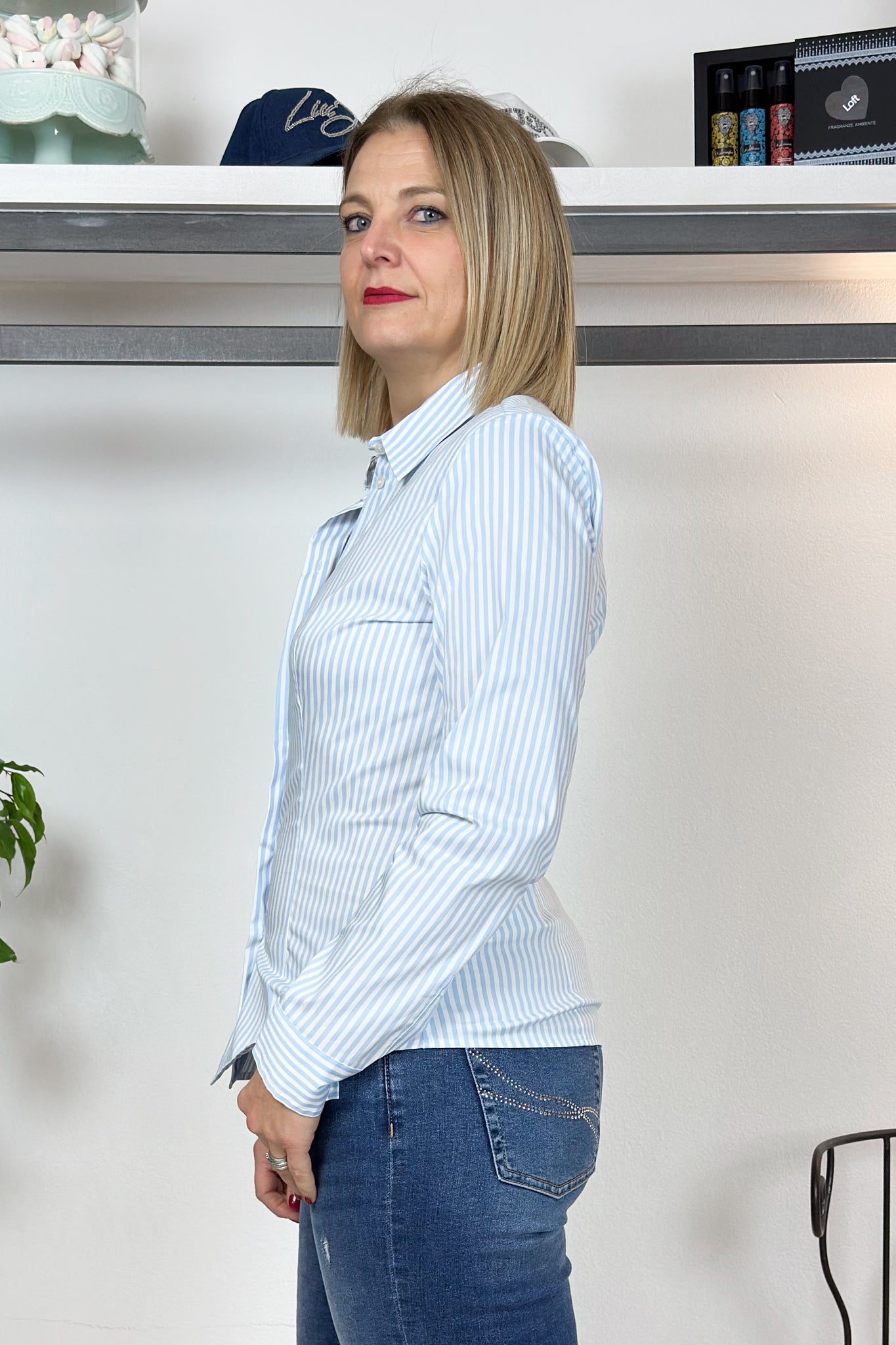 Camicia in popeline stretch EMME