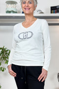 Tshirt manica lunga scollo a "V" LIU JO