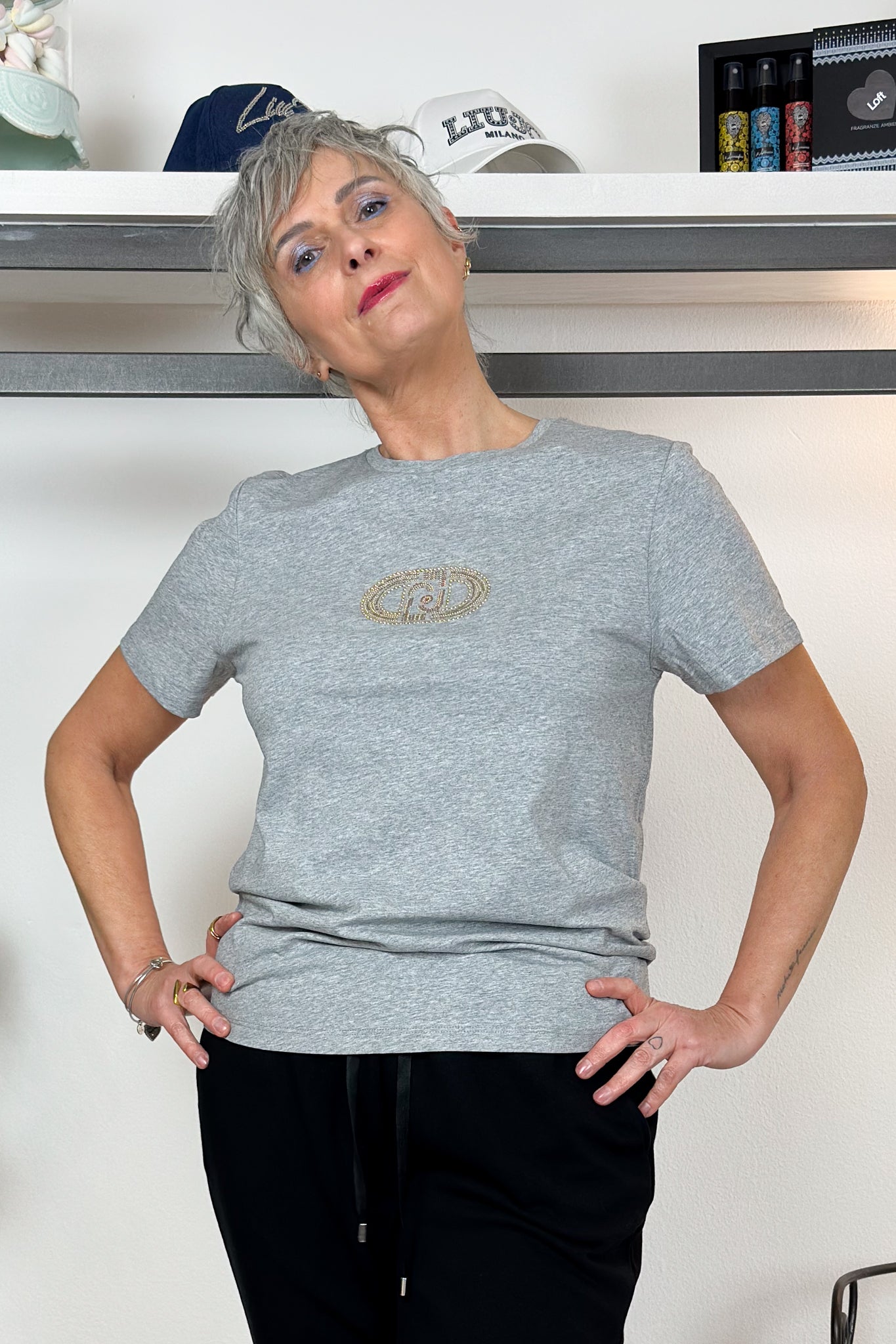 T-shirt con applicazioni LIU JO
